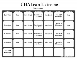 Chalean Extreme Workout Calendar Print A Workout Calendar